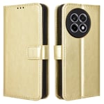 EIDERWOOD OnePlus 13R 5G Lädertextur Flipfodral - Guld