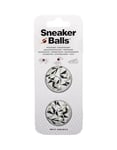 Sneaker Balls Shoe Deodorizer & Freshener Balls, Odor Eliminator for Shoes/Gym Bags/Lockers, Small 3.8cm Diameter, Quick-Twist Action, Long-Lasting 90-Day Fresh Scent- Edgy White