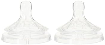 Philips Avent Natural Teat, 6 Months+, Fast Flow, Anti-colic, Pack of 2 - SCF044/27 2 Count (Pack of 1)