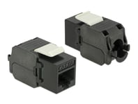 DELOCK – Keystone Module RJ45 jack > LSA Cat.6A UTP black (86267)