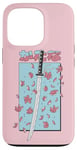 Coque pour iPhone 13 Pro Katana Samurai Rose Fleur de Cerisier Sakura Japon Pastel Anime