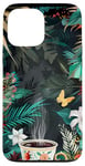 Coque pour iPhone 13 Pro Max White Pop Art Tropical Magic Book Floral Coffee Books