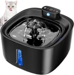 Cat Water Fountain for Drinking, 3.2L/108oz 4000mAh Rechargeable Battery Cat Pet