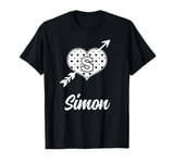 Simon Cupid Heart With Arrow Cute Love Name Simon T-Shirt