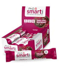 PhD Smart Hight Protein Bar Low Sugar, Nutritional Protein Bars/Protein Snacks, Chocolate Raspberry Flavour, 20g of Protein, 64g Bar (12 Pack)