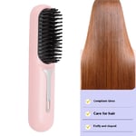 Hair Straightener Brush Portable Hair Straightening Comb Cordless For Travel Use