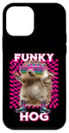 Coque pour iPhone 12 mini Funky Hog, joli hérisson, disco, danse, rave trance