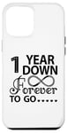 iPhone 12 Pro Max 1st Wedding Anniversary Cute 1 Year Down Forever To Go Case