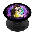 PopSockets Disney Beauty And The Beast Belle Stained Glass PopSockets PopGrip - Support et Grip pour Smartphone/Tablette avec un Top Interchangeable