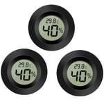 3-pack LCD digital hygrometer termometer, inomhus- och utomhusfuktighetsmätare temperaturmätare för luftfuktare avfuktare växthus källare barnrum