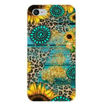 Coque Iphone 7 et 8 effet bois fleur tournesol