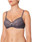 Rosa Faia Women's Fleur Non-Padded Wired Bra, Grey (Anthracite 408), (Size:32J)