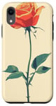 Coque pour iPhone XR Rose Minimaliste Art Floral Botanique Vintage