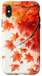 iPhone X/XS Falling autumn maple leaves in warm colours Case