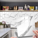 HORIWE Marble Tile Stickers Vintage Floor Wall Decal Sticker Adhesive Tile Art DIY Kitchen Bathroom Backsplash Home Decor PVC Waterproof Oil Proof New 4x4 Inches 20pc