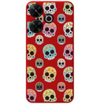 Housse En Silicone Liquide Rouge Pour Xiaomi Redmi 13 4G Design Catrina Dessins