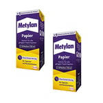 Metylan Colle pour Papier Peint Papier, Colle Forte pour Papier Peint léger, Normal et Lourd, 2X 125 g de Colle pour tapisser et bricoler sans conservateurs