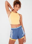 adidas Women's Running Own The Run 3 Stripes Tank - Orange, Orange, Size Xs, Women