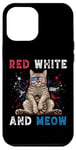 Coque pour iPhone 12 Pro Max Rouge Blanc Et Miaou