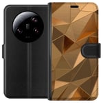 Plånboksfodral till Xiaomi 13 Ultra med 3D Guld motiv