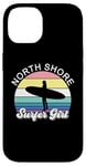 Coque pour iPhone 14 Surfer Girl North Shore Hawaii Hawaii Surf Beach