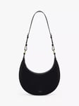 JW PEI Carly Vegan Leather Saddle Bag, Black Croc