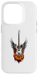 Coque pour iPhone 14 Pro Guitare rock enflammé