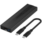 SABRENT USB-C Boîtier NVMe SSD M.2, Adaptateur Externe USB 3.2 Gen2 10Gbps, Aluminium Boîtier Disque Dur pour PCIe, M.2 SATA, M Key/M+B Key 2230/2242/2260/2280, SSD enclosure case Sans Outil (EC-SNVE)