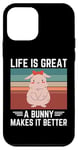 iPhone 12 mini Retro Bunny Lover Life Is Great A Bunny Makes It Better Case