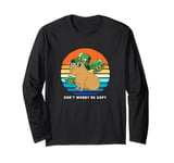 St Patricks Day Capybara Dont Worry Be Capy Long Sleeve T-Shirt