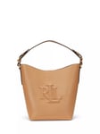 Lauren Ralph Lauren Witley Leather Bucket Bag, Beige