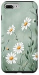 Coque pour iPhone 7 Plus/8 Plus Fleurs sauvages bohème botaniques vert sauge