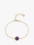 Auree Barcelona Personalised Birthstone Gold Vermeil Beaded Chain Bracelet