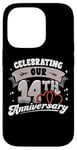 iPhone 14 Pro 14th Wedding Anniversary Celebrating 14 Years Matching Gift Case