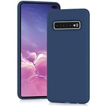 YATWIN Silicone Case for Samsung Galaxy S10 Plus, Soft-Touch, Shockproof, DustProof, Antiskid Full Body Armour Phone Cover for Samsung Galaxy S10 Plus - Dark Blue