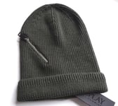 REPLAY *Made in Italy* Slouchy ZIP Dark Green Beanie Toque Hat Mens Womens TAG