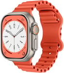 Apple Watch 4/5/6/7/8/SE (38/40/41mm) Silikon Ocean Band - Orange