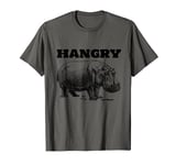 Funny Hangry Hippo for Hungry Hippopotamus Lovers Novelty T-Shirt