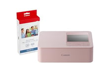 Canon SELPHY CP1500 Compact Photo Printer + Ink & Paper Set (36 Sheets) – Wireless Printing, Long-Lasting Prints, USB-C & SD Card Connectivity – Ideal for Scrapbooks & Photo Albums, Pink