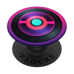 Vinyl Album Record Player LP Vibrant Retro Colors PopSockets Adhesive PopGrip