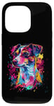 Coque pour iPhone 13 Pro Les amoureux du pop art coloré Jack Russell Terrier