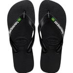 Havaianas Kids HAV. Brasil Logo Flip Flops Black C13 (31.5)