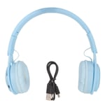 Y08 casque pour enfants Macaron &eacute;l&eacute;gant son st&eacute;r&eacute;o pliable carte enfichable Bluetooth sur l'oreille casque bleu