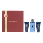 Dolce  Gabbana K 3 Piece Gift Set: Eau De Parfum 100ml - Aftershave Balm 50ml - Shower Gel 50ml