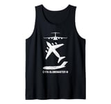 C-17A Globemaster III Military Transport Plane Silhouettes Tank Top