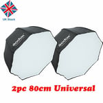 UK 2x Godox Octagon Softbox 80cm/31.5" Inch Umbrella Reflector f Photo universal