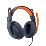 Logitech Zone Learn Casque Filaire avec Microphone pour Les élèves, Ajustement Confortable et réglable pour Les Enfants, USB-C, pour Windows/MacOS/iPadOS/Android/Mobile - Over-Ear, Bleu