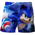 Pojkar 3D Sonic the Hedgehog badshorts Barn badbyxor Sommarsemester Shorts D D 140cm