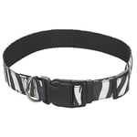 CHAPUIS SELLERIE Collier pour Chien Velours/Nylon Zèbre Largeur 25 mm, Longueur 55 cm, Taille L