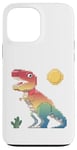 iPhone 13 Pro Max Pixel Dinosaur Retro Style - 8-Bit Dino Graphic Case